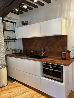 Cuisine ou kitchenette dans l'établissement Cœur de Caen, charme ancien & confort moderne
