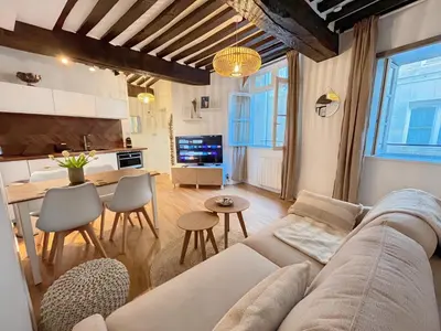 Télévision ou salle de divertissement dans l'établissement Cœur de Caen, charme ancien & confort moderne