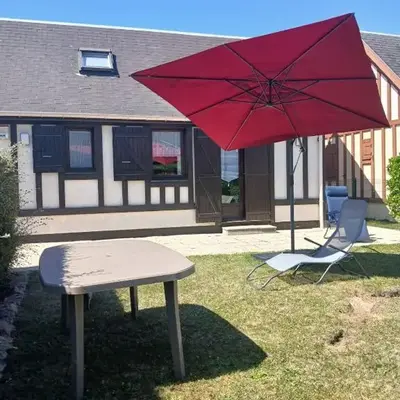 Chalet 5 personnes proche de la mer à Merville-Franceville-Plage