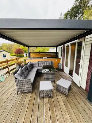 Coin salon dans l'établissement Mobilhome