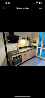 Cuisine ou kitchenette dans l'établissement Chez Titi
