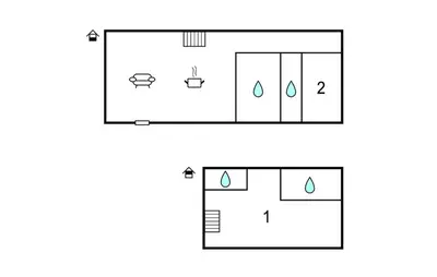 Plan de l'établissement 2 Bedroom Amazing Home In Janville