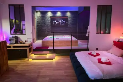 Un ou plusieurs lits dans un hébergement de l'établissement Mont Evasion Spa