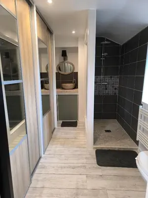 Salle de bains dans l'établissement PlageCab'