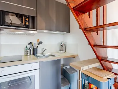 Cuisine ou kitchenette dans l'établissement Apartment Cabourg Plage-22 by Interhome