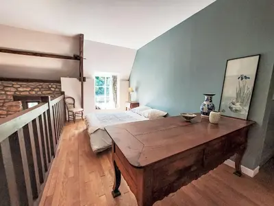 Un ou plusieurs lits dans un hébergement de l'établissement Holiday Home La Grulais by Interhome