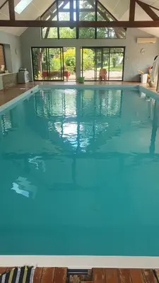 Piscine de l'établissement Gîte campagnard 11 personnes ou située à proximité