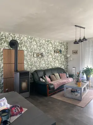 Coin salon dans l'établissement location vacances