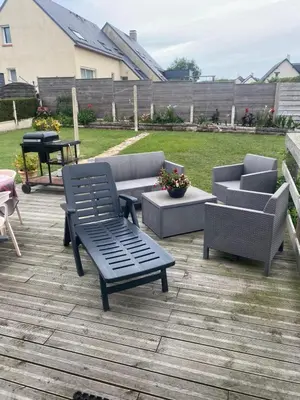 Coin salon dans l'établissement location vacances