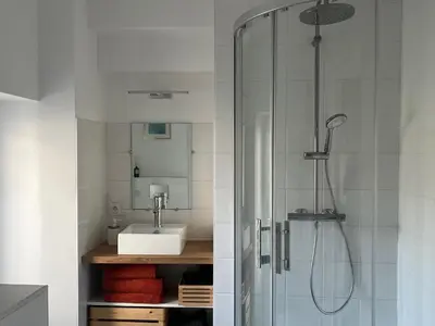 Salle de bains dans l'établissement Chez Max