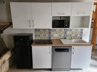 Cuisine ou kitchenette dans l'établissement la bottellerie