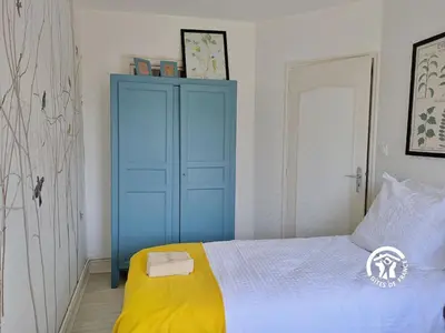 Un ou plusieurs lits dans un hébergement de l'établissement Gîte Lign' Du Bois, 7 personnes