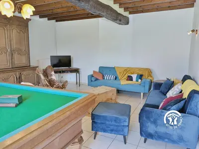 Coin salon dans l'établissement Gîte Lign' Du Bois, 7 personnes