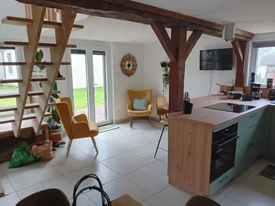 Cuisine ou kitchenette dans l'établissement chambre ou la maison