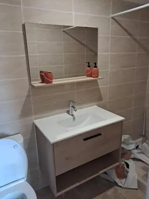 Salle de bains dans l'établissement chez Denis