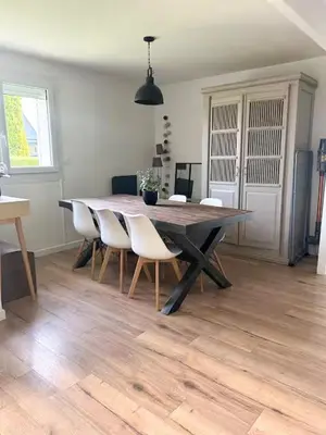 Plan de l'établissement Maison familiale 3 chambres - Jardin clos BBQ linge inclus - Entre Caen & la Mer - Parking - arrivée autonome - professionnels bienvenus