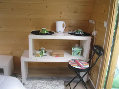 Plateau bouilloire dans l'établissement Chalet fleuri