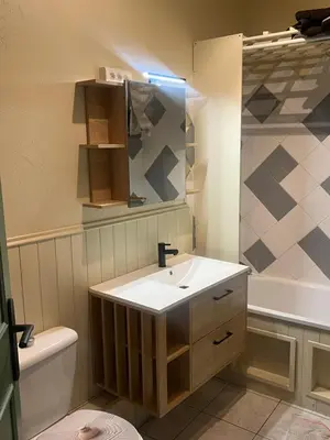 Salle de bains dans l'établissement Mon petit Luc