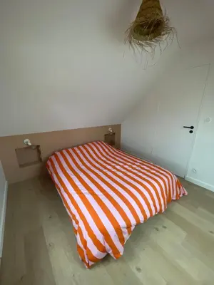 Un ou plusieurs lits dans un hébergement de l'établissement La petite bleue, Villa 300 m de la mer