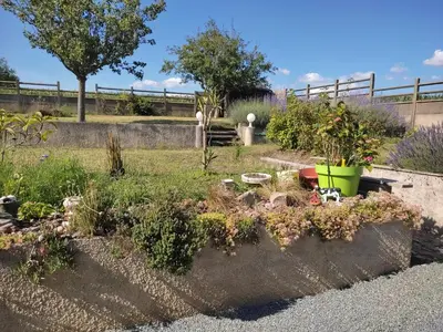 Jardin de l'établissement Hébergement dans une grande maison à la campagne