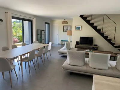 Coin salon dans l'établissement Antre mer et GR Cancale - 11 personnes
