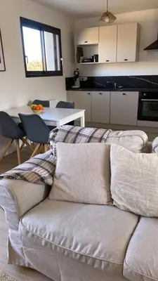 Cuisine ou kitchenette dans l'établissement Le Cottage