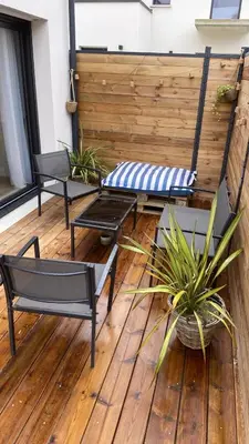Balcon ou terrasse dans l'établissement Le Cottage