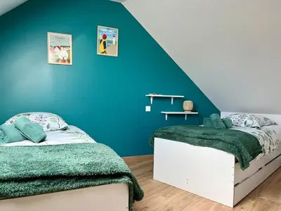 Un ou plusieurs lits dans un hébergement de l'établissement Le Douet Accommodation Vicq-sur-Mer