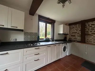 Cuisine ou kitchenette dans l'établissement L'Echappée Normande