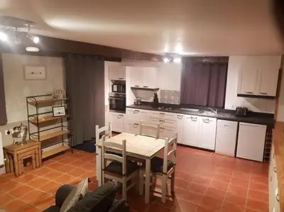 Cuisine ou kitchenette dans l'établissement L'Echappée Normande