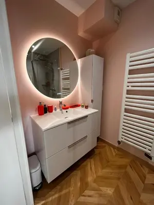 Salle de bains dans l'établissement Chic apartment with panoramic view