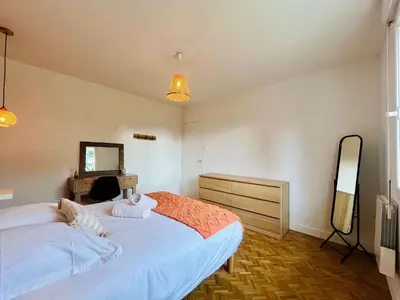 Un ou plusieurs lits dans un hébergement de l'établissement Le Logis des Pres Country Stay