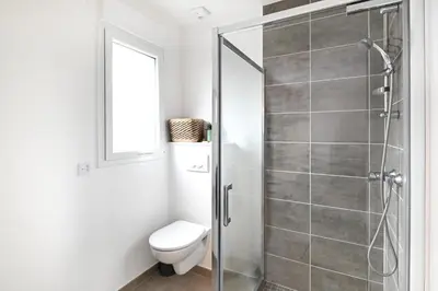Salle de bains dans l'établissement Bienvenue - 500 m de la plage
