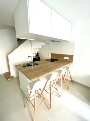 Cuisine ou kitchenette dans l'établissement Les Clés de Saint-Pierre