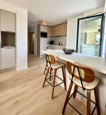 Cuisine ou kitchenette dans l'établissement Rooftop en Normandie