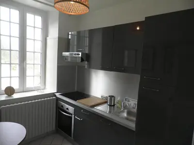 Cuisine ou kitchenette dans l'établissement Victoria