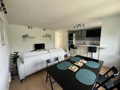 Cuisine ou kitchenette dans l'établissement Appartement Hérouville