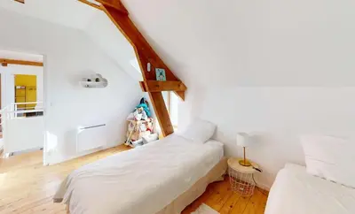 Un ou plusieurs lits dans un hébergement de l'établissement Maison familiale entre mer et campagne