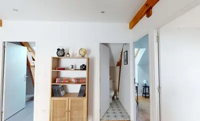 Cuisine ou kitchenette dans l'établissement Maison familiale entre mer et campagne