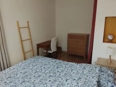 Un ou plusieurs lits dans un hébergement de l'établissement T2 Nid Serein, jardin, calme, proche centre-ville, port, plages