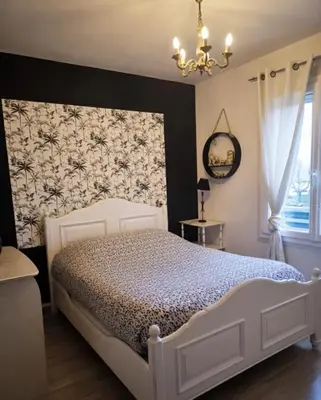 Un ou plusieurs lits dans un hébergement de l'établissement Bel Appartement Lumineux, 70m2, 3 Chambres, Proche Zénith et Hippodrome de Caen