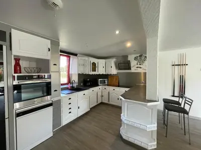 Cuisine ou kitchenette dans l'établissement Gîte de Romilly