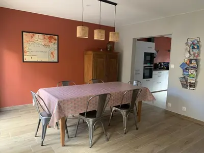 Cuisine ou kitchenette dans l'établissement La Bisquine