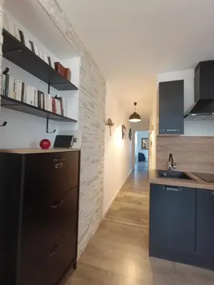 Cuisine ou kitchenette dans l'établissement Port de la Houle à Cancale