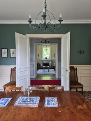 Coin salon dans l'établissement Chateau Le Vieil Etang
