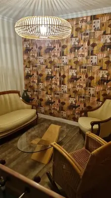 Coin salon dans l'établissement Chambre indépendante chez l'habitant