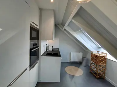 Cuisine ou kitchenette dans l'établissement Les Galets front de mer
