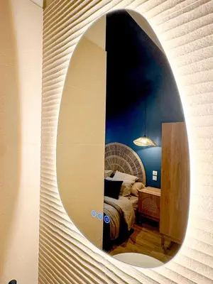Un ou plusieurs lits dans un hébergement de l'établissement Appart City break Chic Cosy Wifi Caen Hyper centre