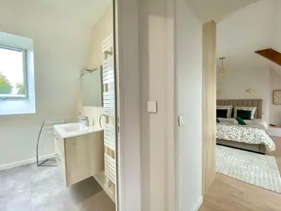 Un ou plusieurs lits dans un hébergement de l'établissement Maison Cornat, Numéro 6, Le Duplex