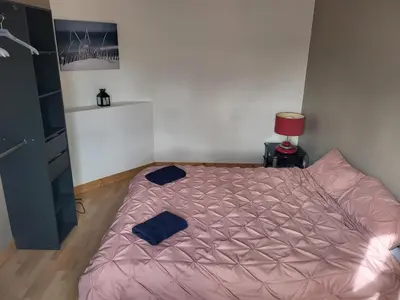 Un ou plusieurs lits dans un hébergement de l'établissement lefevre cottage, Landing beaches house